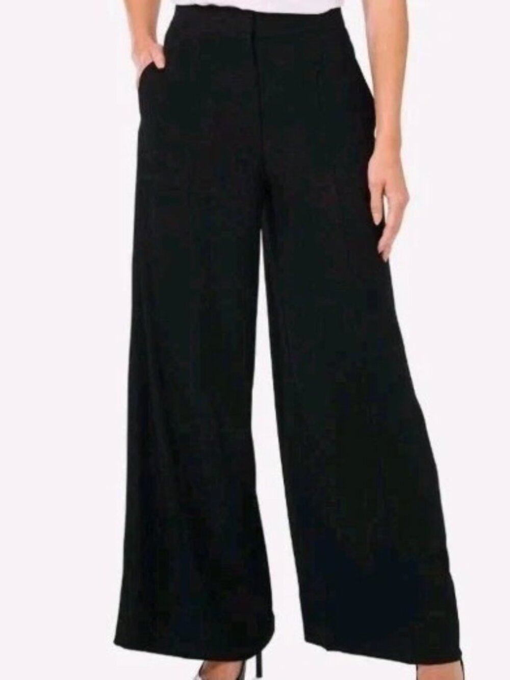 I.N.C. International Concepts Women's Pleated Wide-Leg Trouser Dress Pants.